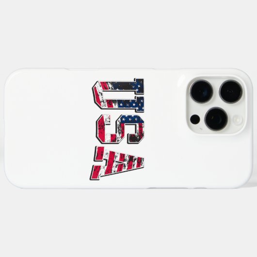 Amerikaanse  vlag Case-Mate iPhone case (Achterkant (horizontaal))