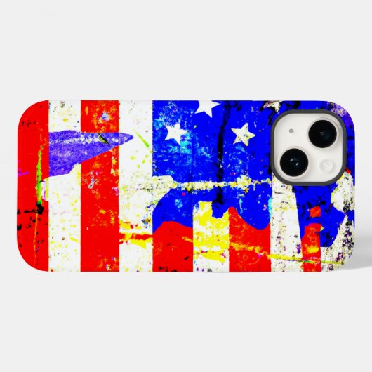 Amerikaanse vlag Case-Mate iPhone case (Achterkant (horizontaal))