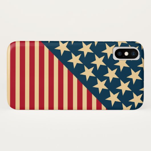  Amerikaanse vlag Case-Mate iPhone Case (Achterkant (horizontaal))