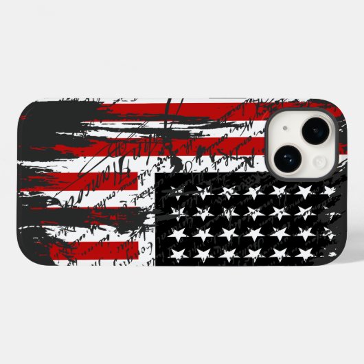  Amerikaanse vlag Case-Mate iPhone Case (Achterkant (horizontaal))