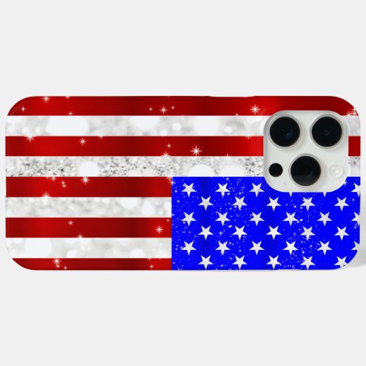 Amerikaanse vlag Case-Mate iPhone case (Achterkant (horizontaal))