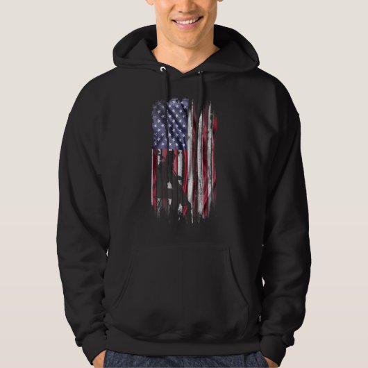 Amerikaanse vlag Cellist Sil Hoodie (Voorkant)