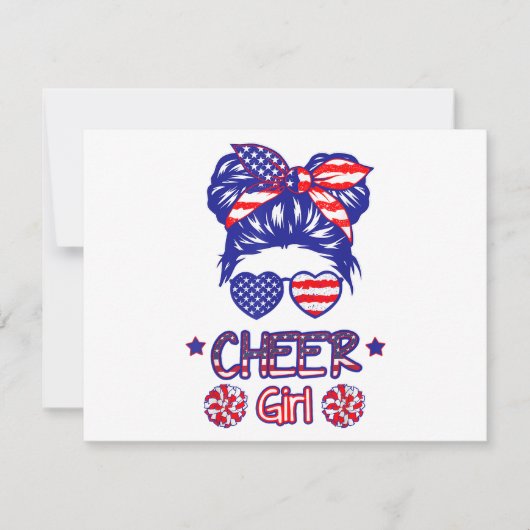 Amerikaanse Vlag Cheerleader 4 juli VS Patriottisc (Voorkant)