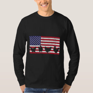Amerikaanse vlag Chicken Lover T-shirt