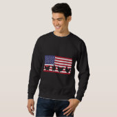 Amerikaanse vlag Chicken Lover Trui (Voorkant volledig)