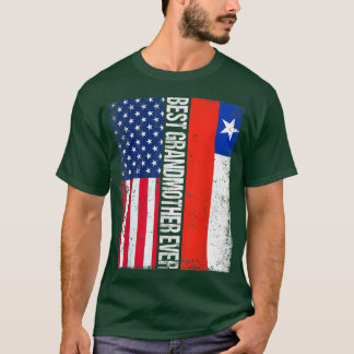 Amerikaanse vlag Chili vlag Beste grootmoeder ooit T-shirt