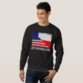 Amerikaanse vlag Chili vlag Beste grootmoeder ooit Trui (Voorkant volledig)