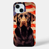 Amerikaanse vlag chocolade labrador Case-Mate iPhone case (Achterkant)