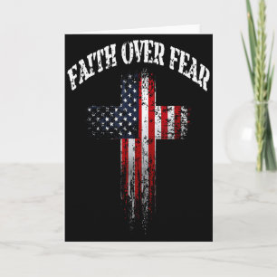 Amerikaanse Vlag Christelijk Kruis Geloof Over Ang Kaart