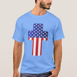 Amerikaanse Vlag Christelijk Kruis Patriottisch Ge T-shirt