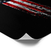 Amerikaanse Vlag Christelijk Kruis Poster (Hoek)