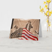 Amerikaanse vlag Circa 1890 Foto en quote Kaart (Gele Bloem)