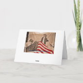 Amerikaanse vlag Circa 1890 Foto en quote Kaart (Achterkant)