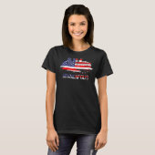 Amerikaanse vlag Cityscape Minneapolis Minnesota T-shirt (Voorkant volledig)