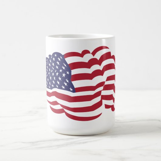 Amerikaanse vlag Cloud Coffee Mok (Center)
