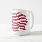 Amerikaanse vlag Cloud Coffee Mok (Voorkant rechts)