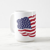 Amerikaanse vlag Cloud Coffee Mok (Voorkant links)