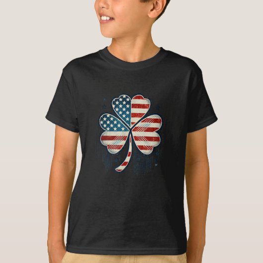 Amerikaanse vlag - Clover St. Patrick's Day T-shirt (Voorkant)