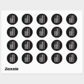 Amerikaanse vlag Cole Miner Ronde Sticker (Vel)