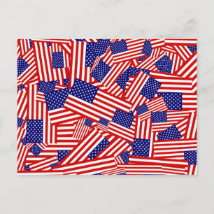 Amerikaanse vlag Collage Briefkaart