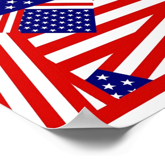 Amerikaanse vlag Collage Poster (Hoek)