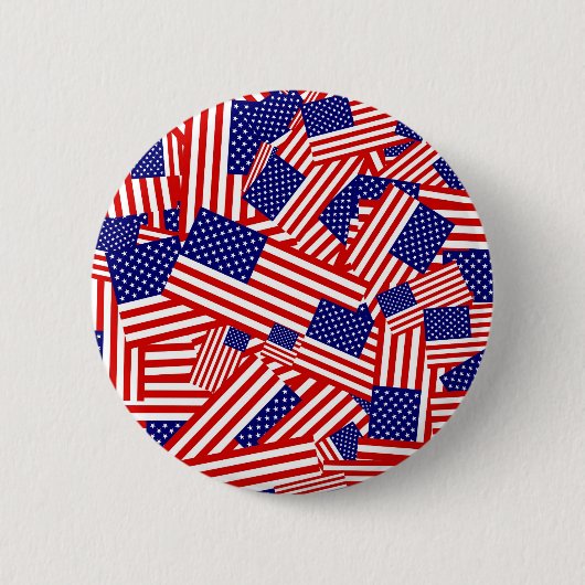 Amerikaanse vlag Collage Ronde Button 5,7 Cm (Voorkant)