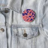 Amerikaanse vlag Collage Ronde Button 5,7 Cm (In situ)