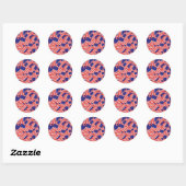 Amerikaanse vlag Collage Ronde Sticker (Vel)