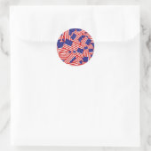Amerikaanse vlag Collage Ronde Sticker (Tas)