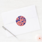 Amerikaanse vlag Collage Ronde Sticker (Envelop)