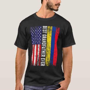 Amerikaanse vlag & Colombiaanse vlag beste grootva T-shirt