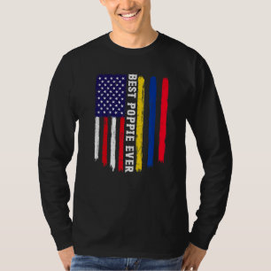 Amerikaanse vlag & Colombiaanse vlag beste poppie T-shirt
