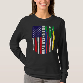 Amerikaanse vlag & Comoren vlag beste oom ooit fam T-shirt