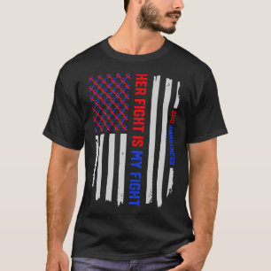 Amerikaanse vlag Congenital Heart Disease CHD Awar T-shirt