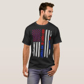 Amerikaanse vlag Congenital Heart Disease CHD Awar T-shirt (Voorkant volledig)