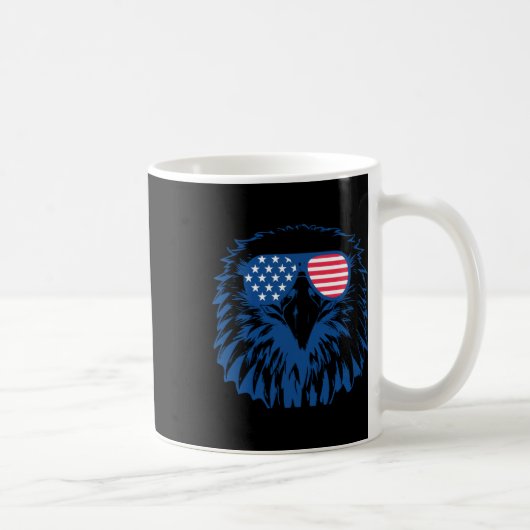 Amerikaanse vlag Cool Eagle 4 juli Patriottisch vo Koffiemok (Rechts)