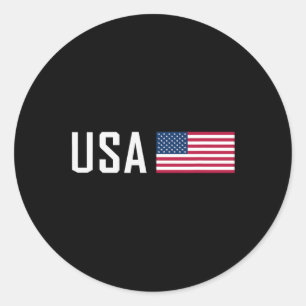 Amerikaanse vlag Cool Patriottische Mannen Vrouwen Ronde Sticker