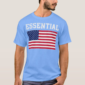 Amerikaanse vlag Covid Essential Worker T-shirt