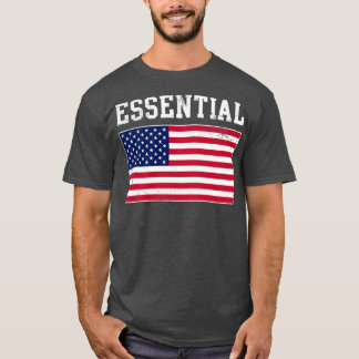 Amerikaanse vlag Covid Essential Worker T-shirt