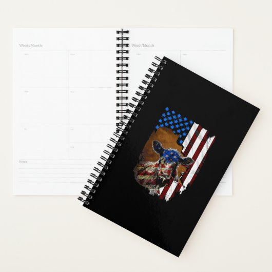 Amerikaanse vlag Cow Gift Planner (Display)