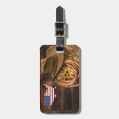 Amerikaanse vlag Cowboy Pet lasso Bagagelabel (Voorkant verticaal)