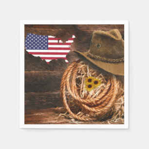 Amerikaanse vlag Cowboy Pet lasso Servet