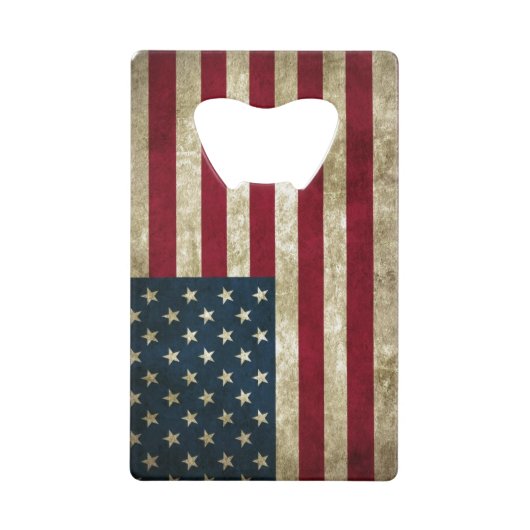 Amerikaanse vlag creditkaart flessenopener (Voorkant)