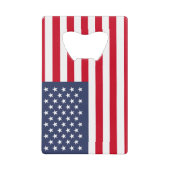 Amerikaanse vlag creditkaart flessenopener (Voorkant)
