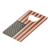  Amerikaanse vlag Creditkaart Flessenopener (Voorkant Gekanteld)