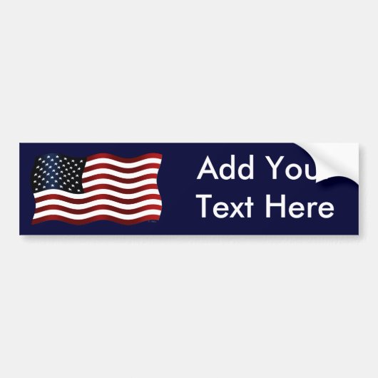 Amerikaanse vlag: Creëer Uw eigen Bumpersticker (Voorkant)