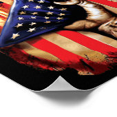 Amerikaanse vlag Cross Jesus Hand Pride Christelij Poster (Hoek)