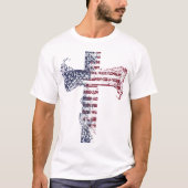 Amerikaanse vlag cross T-Shirt (Voorkant)