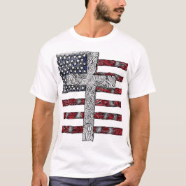 Amerikaanse vlag cross T-Shirt