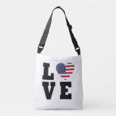 Amerikaanse vlag Crossbody Bag - Patriottische lie Crossbody Tas (Voorkant)